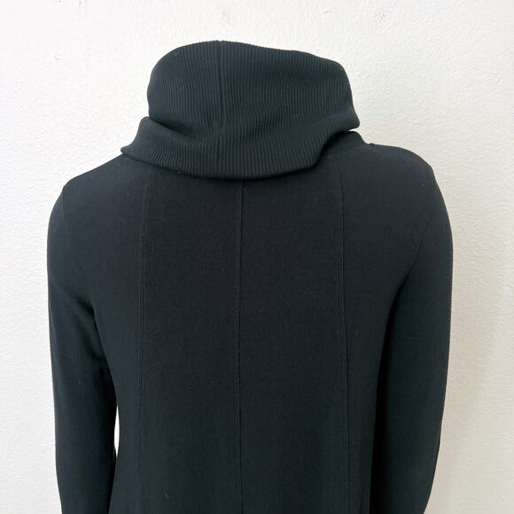 [CAbi] Black Oversized Funnel Neck Long Sleeve A-Line Tunic Dress Size Medium M - Picture 3 of 11